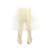 Beige Tulle Twirl Skirt