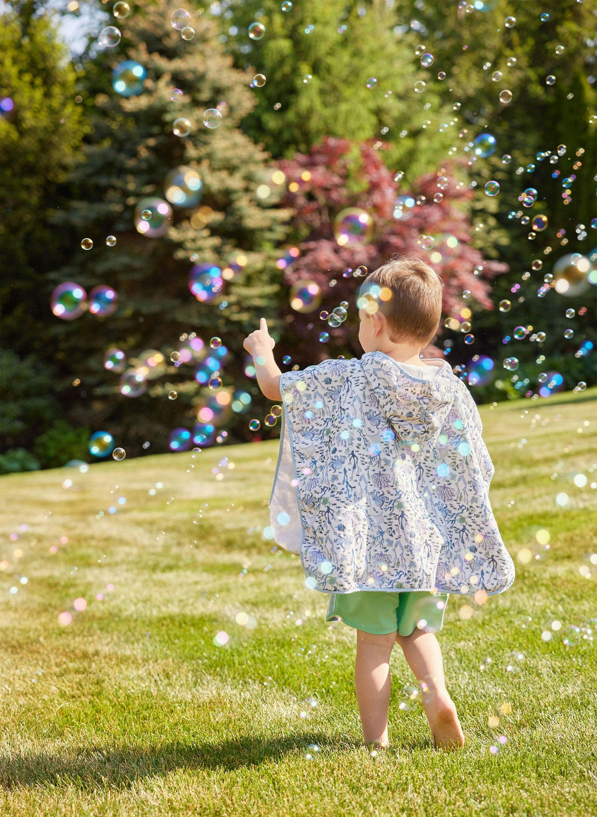 Children's Organic Swim Poncho - Coral Reef