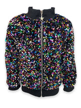 Shimmering Stardust Sequin Bomber