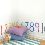 Watercolor Numbers • Rainbow • Peel-and-Stick Wall Decals