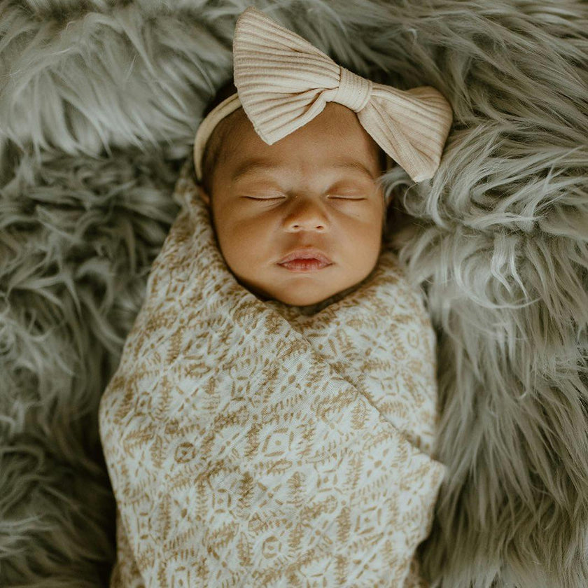 Kendi Cotton Muslin Swaddle Blanket Set (Safari, Set of 2)