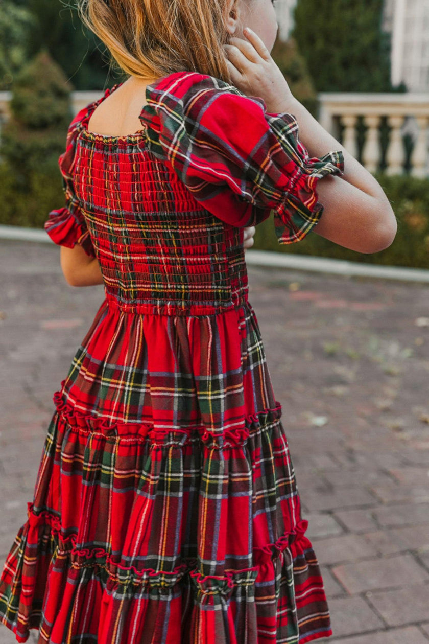 Mini Madeline Dress in Holiday Plaid
