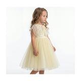 Buttercream Belle Pearl Capelet Flower Girl Dress
