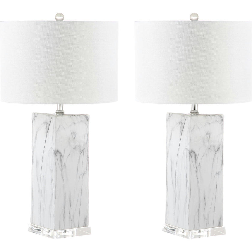 Set of 2 Olympia Marble Table Lamps