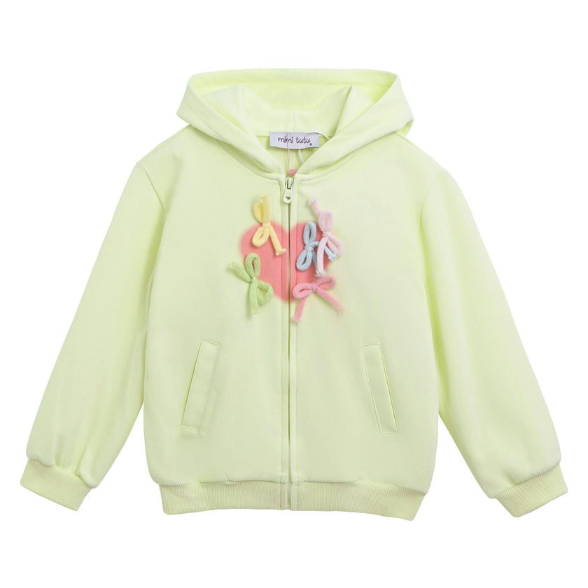 Yellow Bow Detail Tracksuit Set