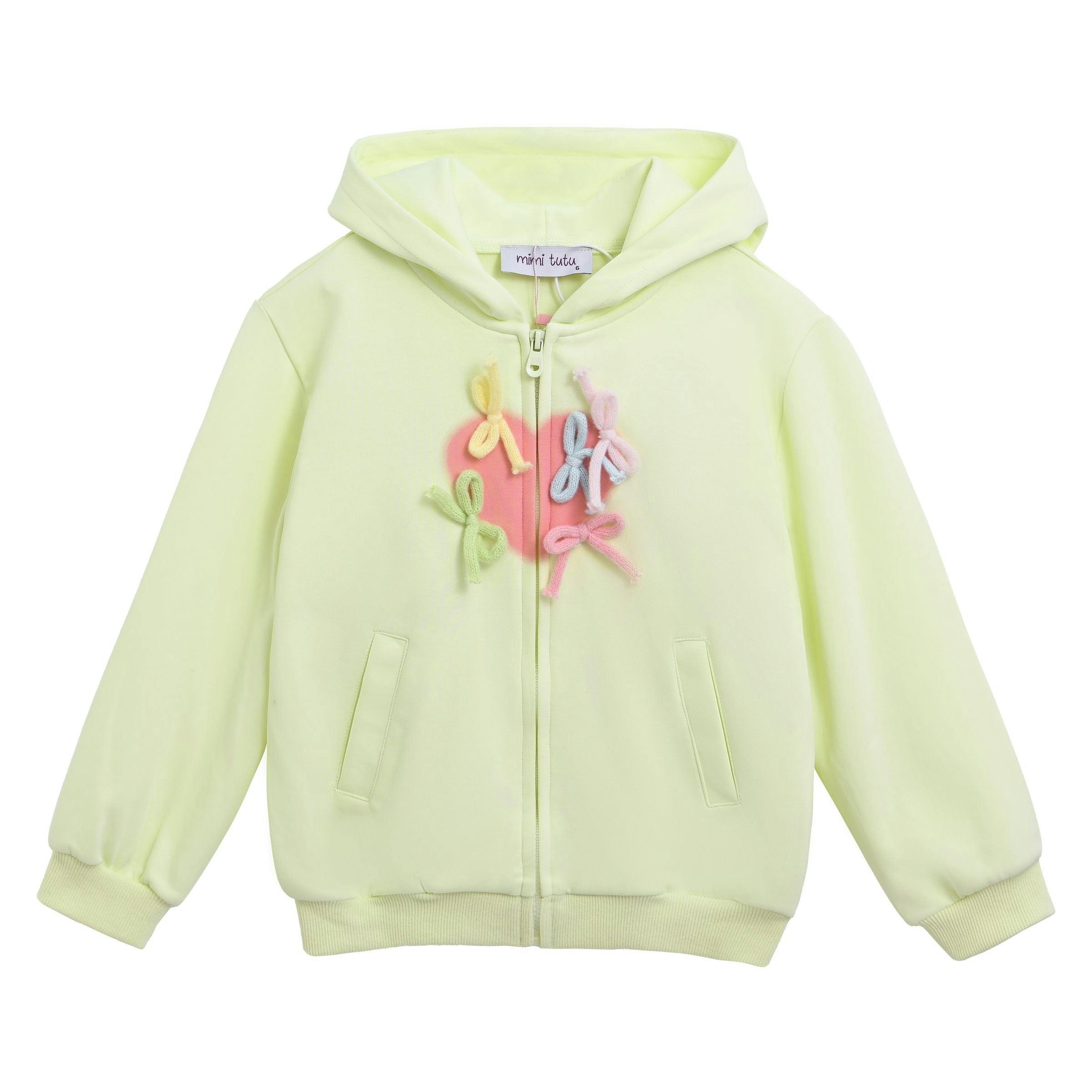 Yellow Bow Detail Tracksuit Set