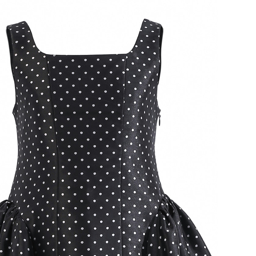Black Vivienne Polka Dot Dress