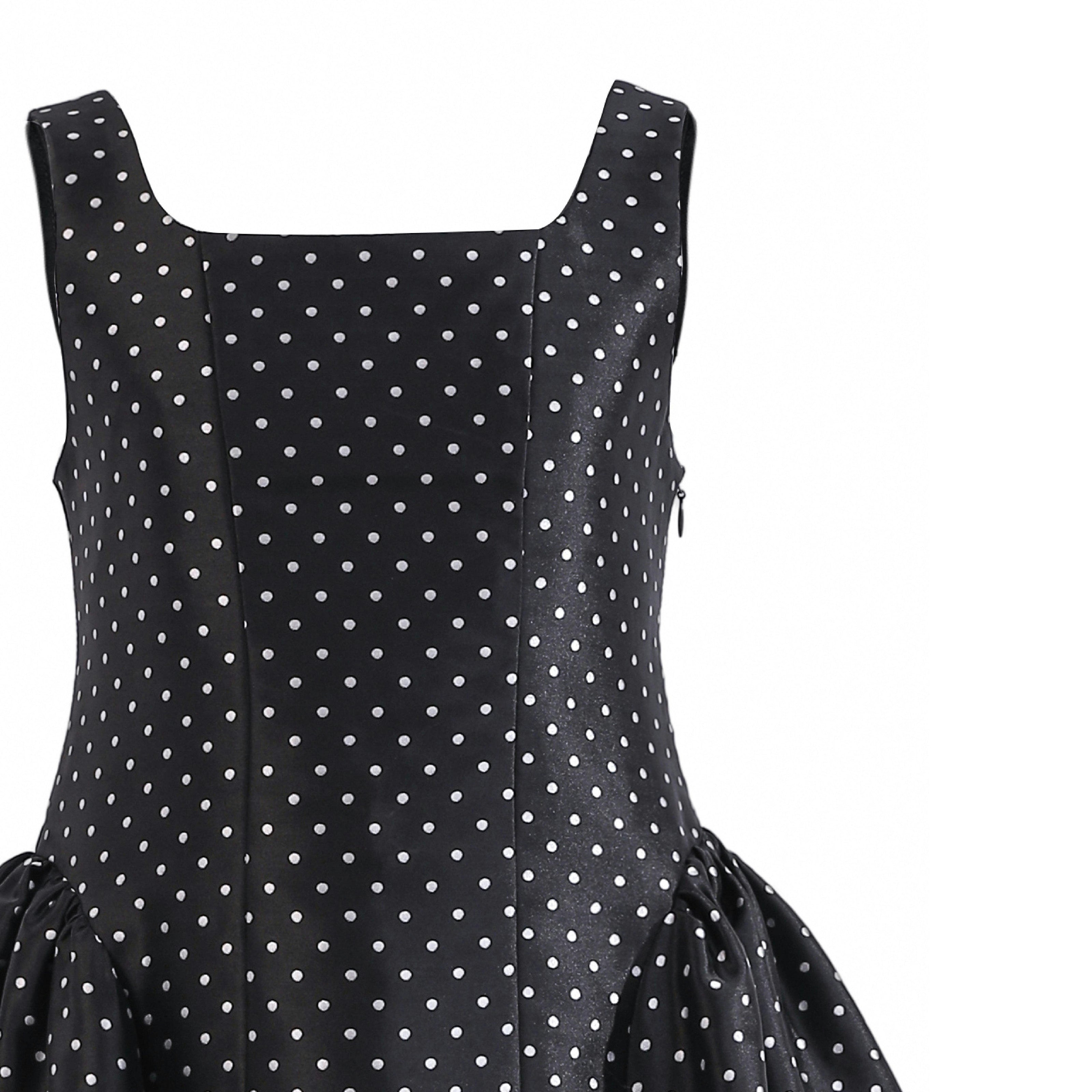 Black Vivienne Polka Dot Dress