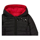 Red & Black Reversible Hooded Puffer Jacket