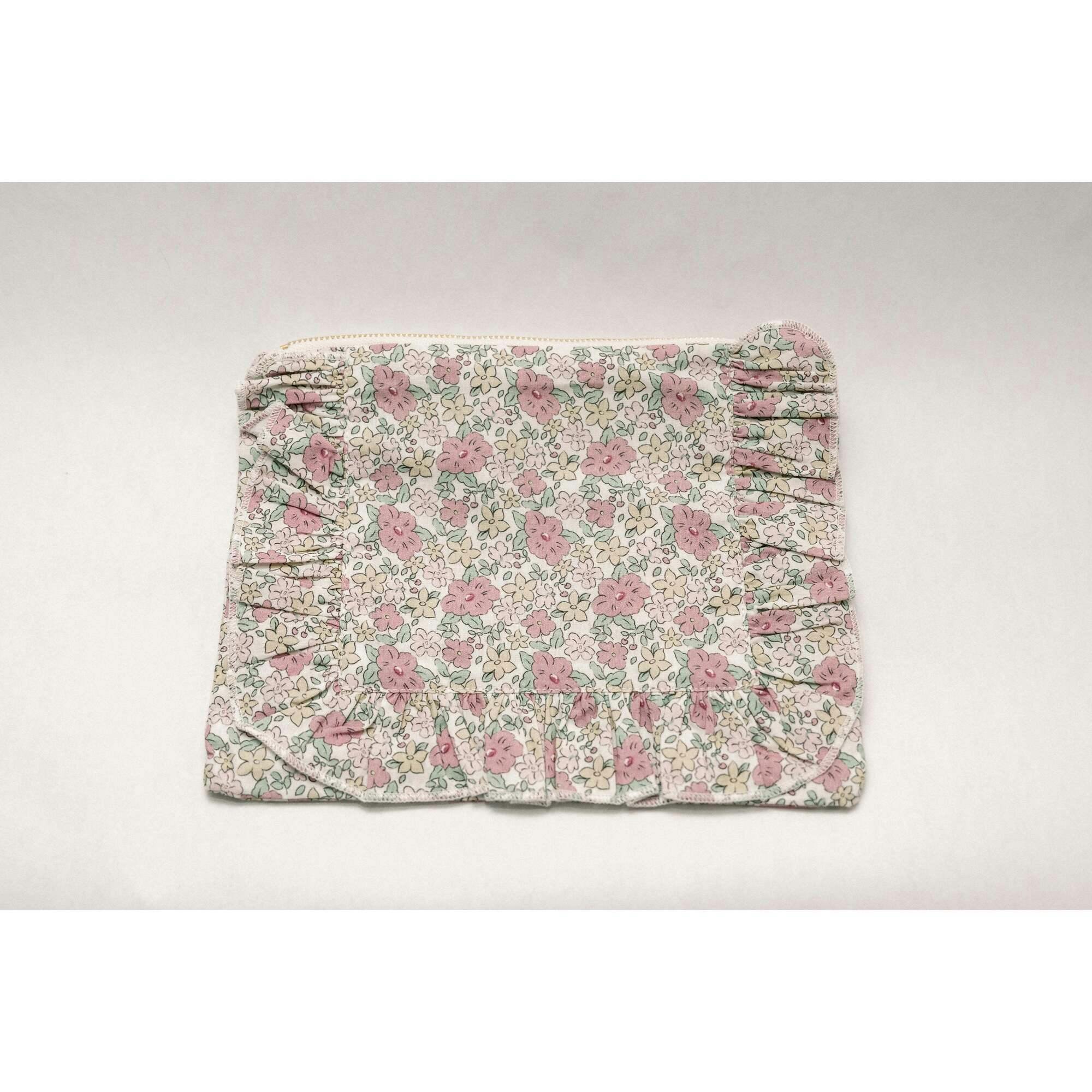 Betsy Ann Timeless Floral Ruffle Zipper Pouch