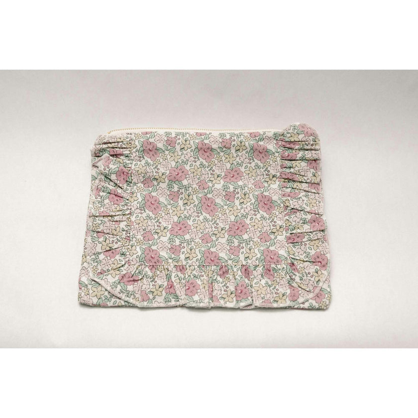 Betsy Ann Timeless Floral Ruffle Zipper Pouch