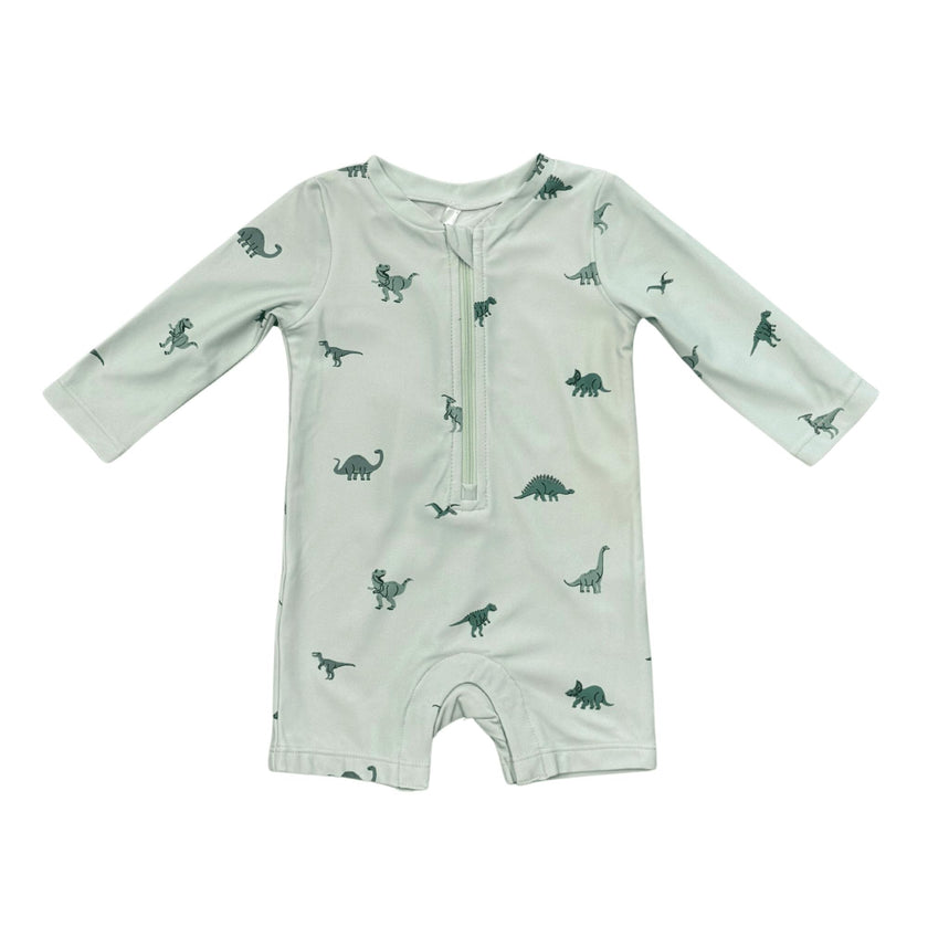 Baby Boy One-Piece Rash Guard Swimsuit in Dinosaur