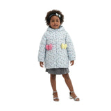 Lavender Floral Bow Hooded Coat