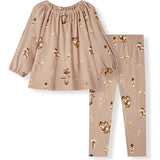 Mushroom Organic Cotton Dress and Legging Set