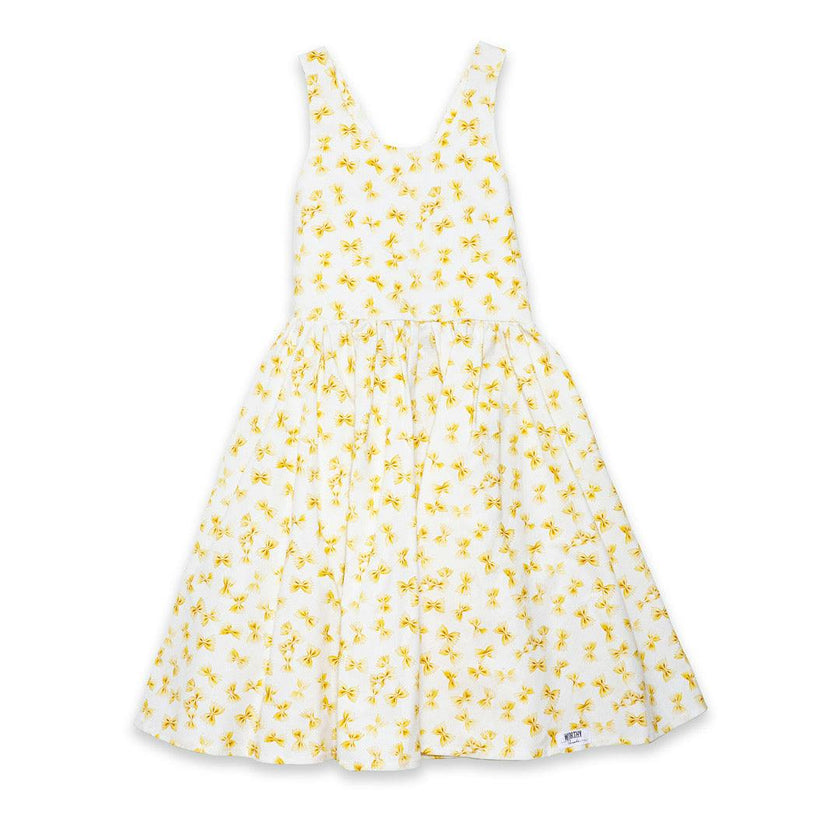 Cross Back Dress in Bow Tie Pasta