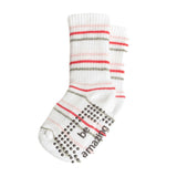 Girls 2 Pack Grip Crew Socks 2T-4T (Gia)