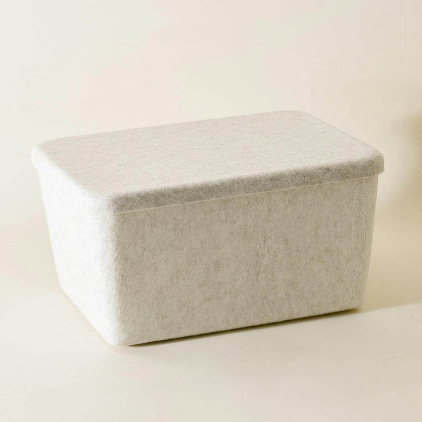 The Sculpted Bin - Wide with Lid