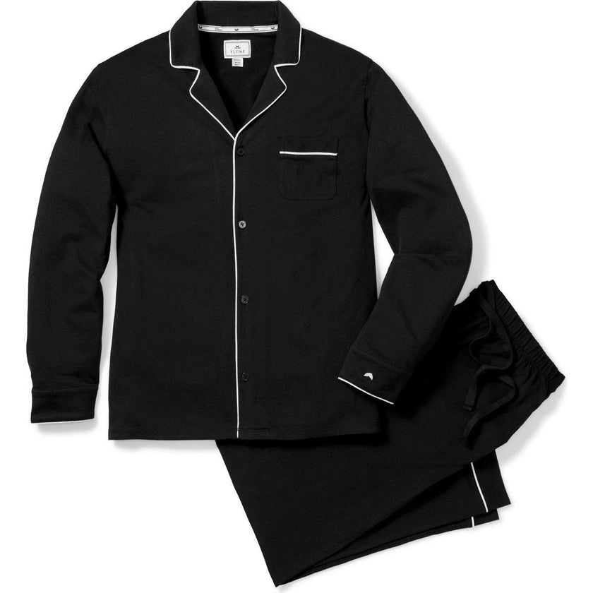Men's Pima Pajama Set in Black