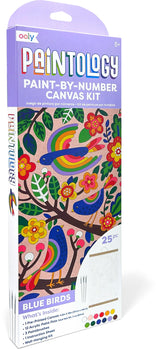 Paintology Paint-By-Number Canvas Kit - Blue Birds