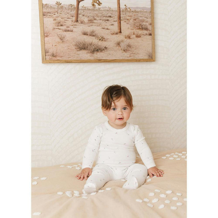 Plush Print Footie & Hat Set