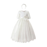 White Shannora Puff Sleeve Formal Dress
