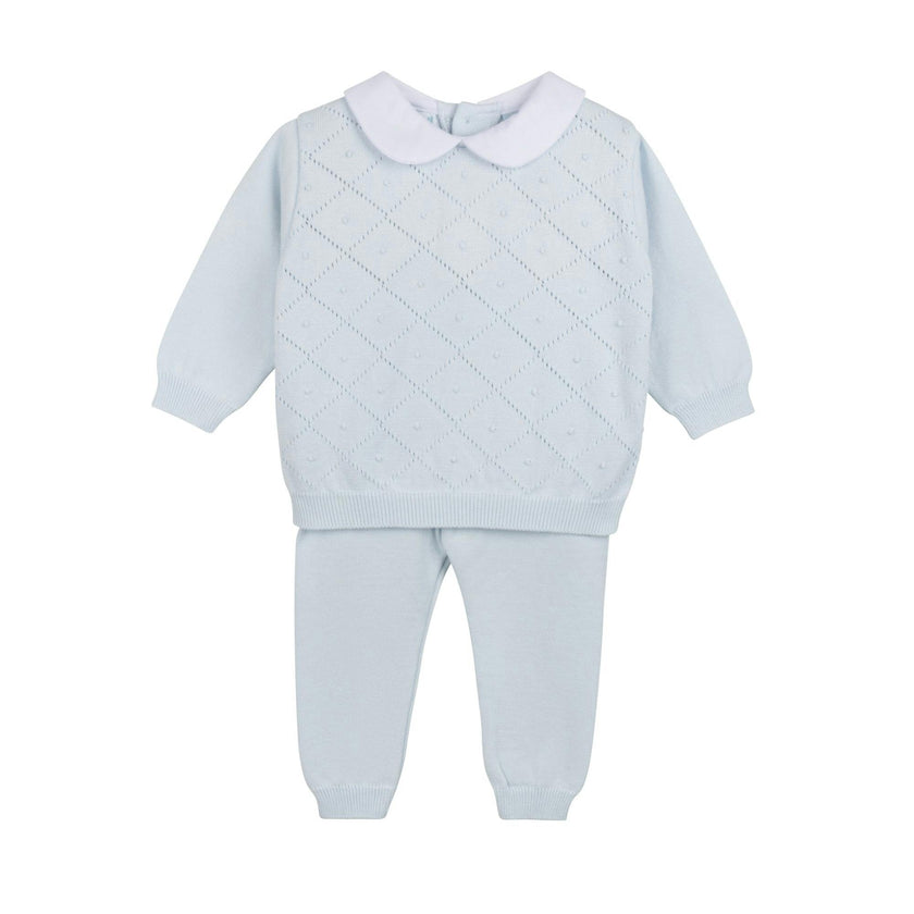 Boys Peter Pan Diamond Knit Set