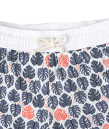 Swimshort Tommaso - Tropical Leaves Pebbles Print