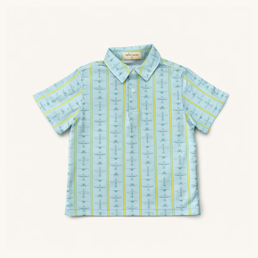 Boys' Performance Polo in Airplanes