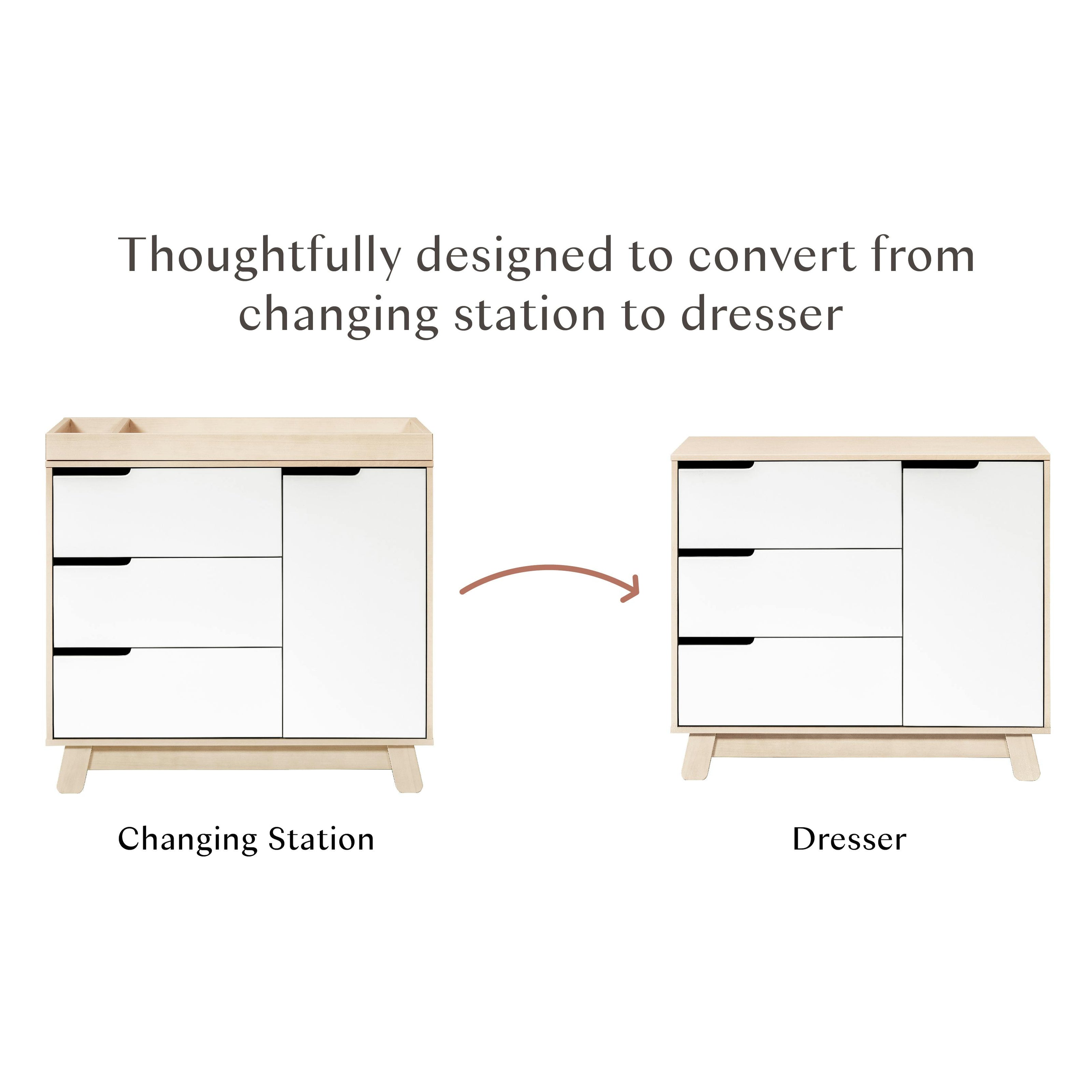 Hudson 3-Drawer Compact Changer Dresser with Removable Changing Tray (40