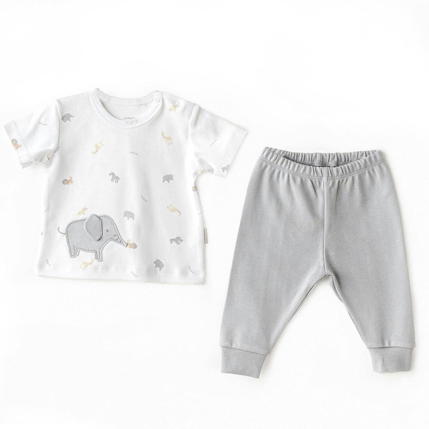 Grey Little King Elephant Pants Outfit