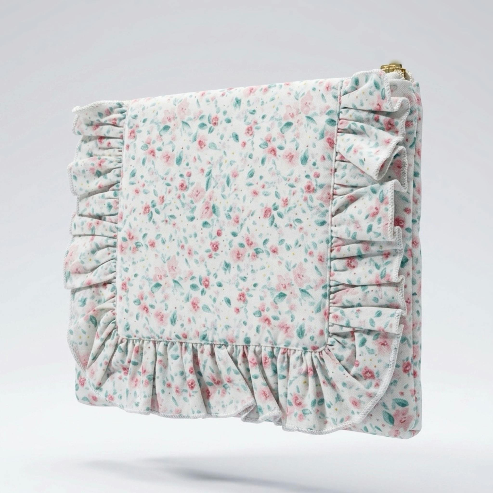 Timeless Floral Ruffle Zipper | Pastel Confetti