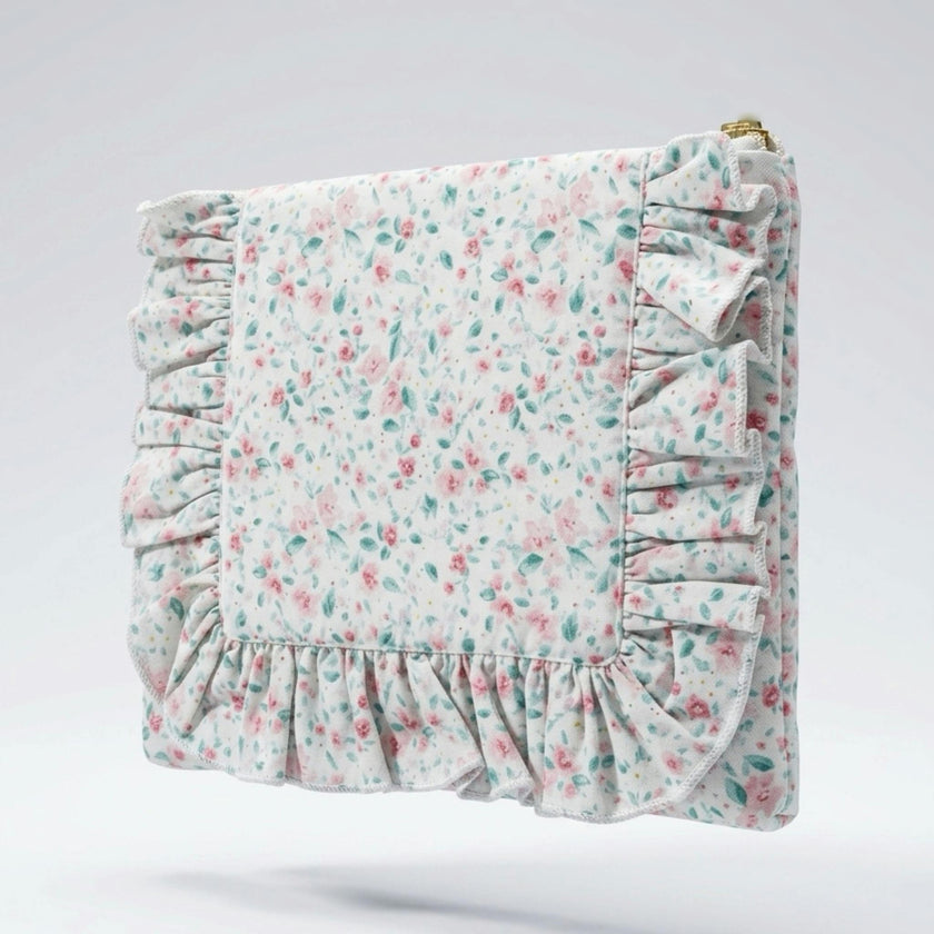 Timeless Floral Ruffle Zipper | Pastel Confetti