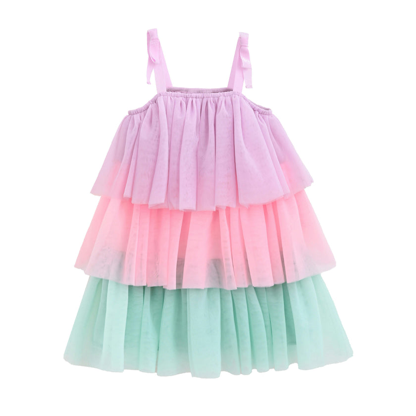 Pink Vaelina Pastel Tier Dress