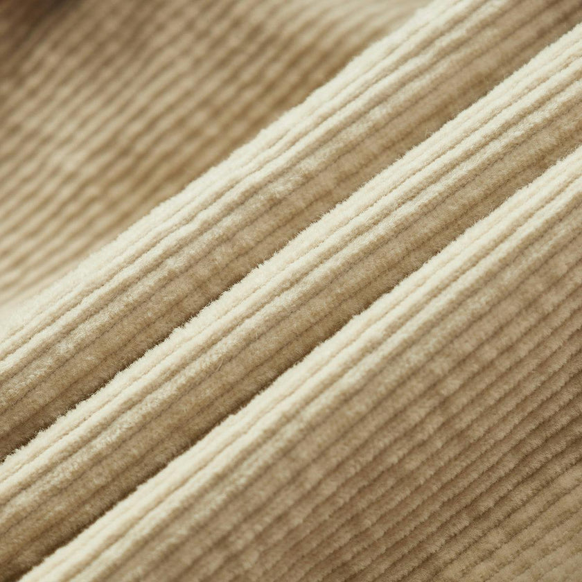 Beige Corduroy Sherpa Reversible Jacket