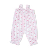 Winding Roses Stripe - Ruffly Strap Overall & Headband