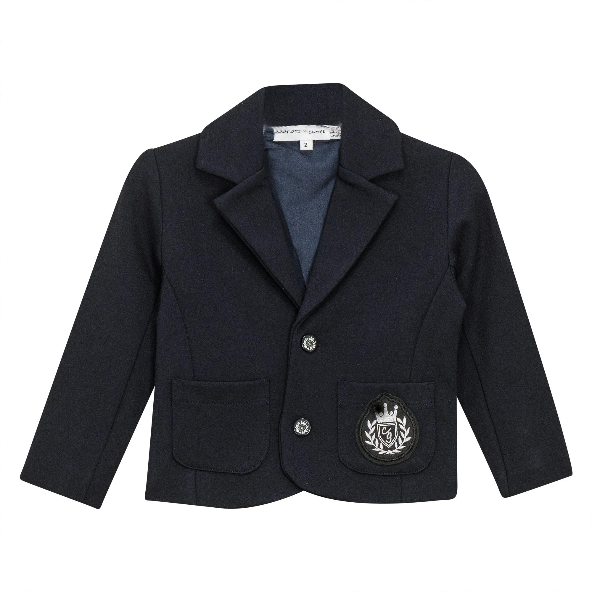 Ponte Suit Button Front Pockets Jacket