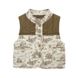 Country Toile Quilted Vest