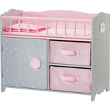 Olivia's Little World Wooden Baby Doll Crib & Cabinet