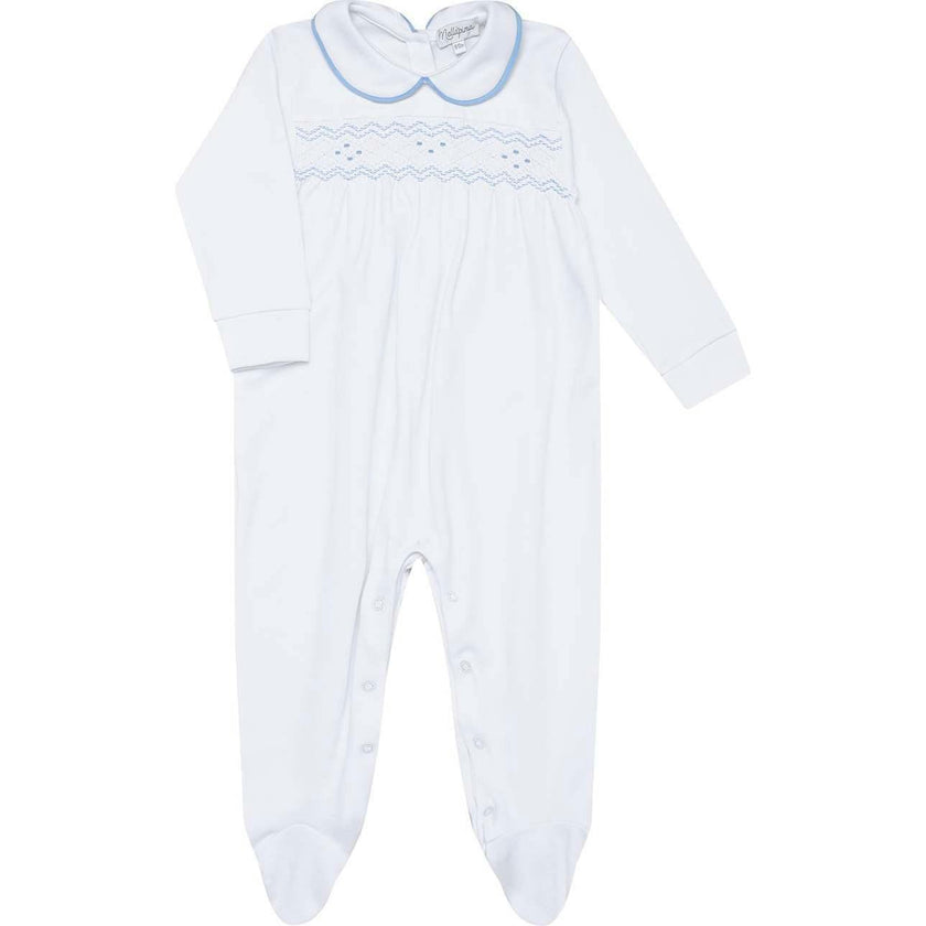 Nella Long Sleeve Smocked Footie