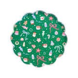 Baking Spirits Bright Dark Green Scalloped Small Plates
