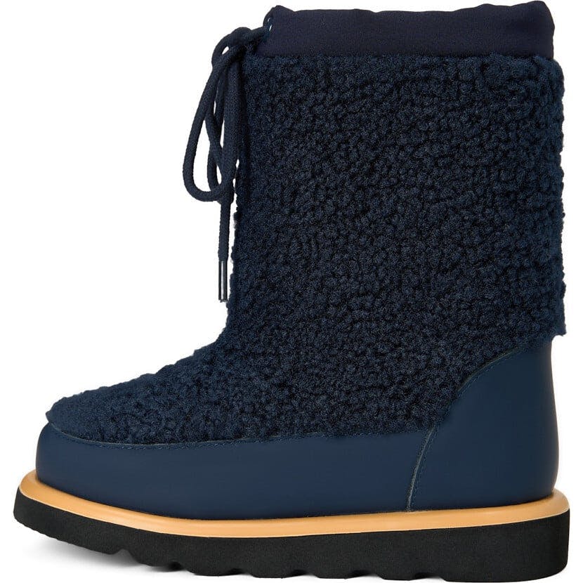 Rey Wool Lined Rubber Toe Caps Lace-Up Snug Fit Snow Boots
