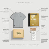 Nasca Ancient Wonders Gift Box with Embroidered Condor Kids Henley, Book, and Activities