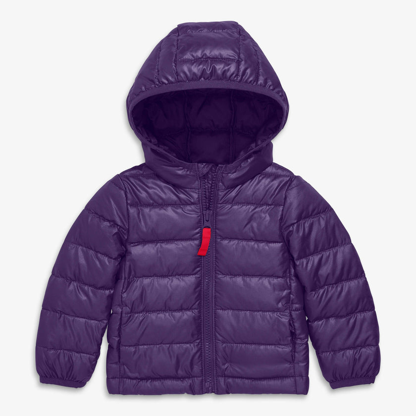 Baby lightweight puffer jacket in solids
