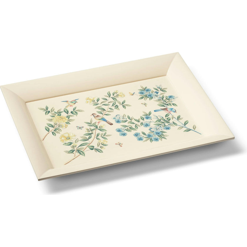 Aerin X Gracie Lacquer Serving Tray, Cream