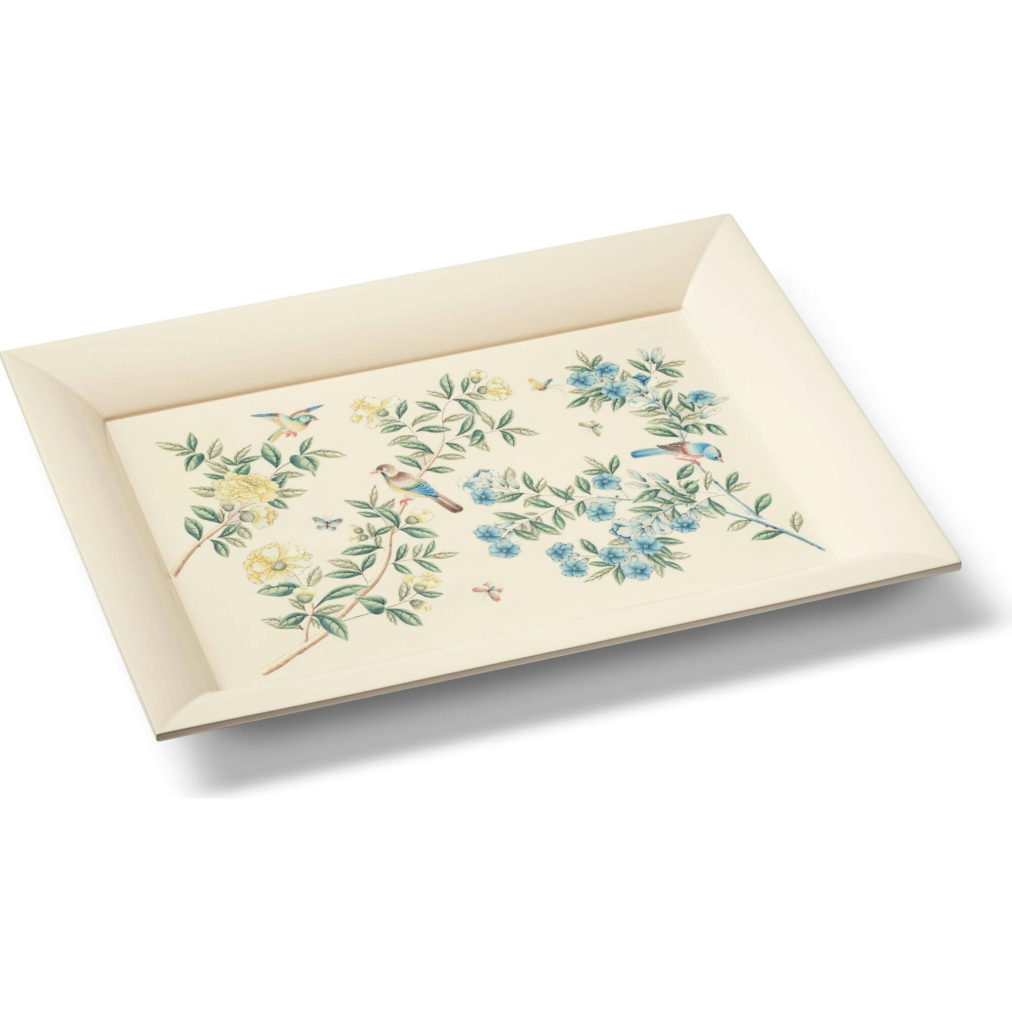 Aerin X Gracie Lacquer Serving Tray, Cream