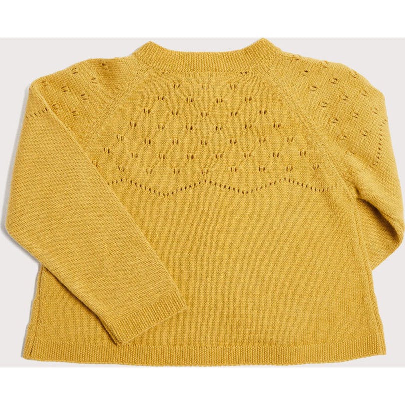 Openwork Cardigan In Burgundy (6mths-10yrs)