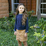 Organic Ruffle Trim Knit Top