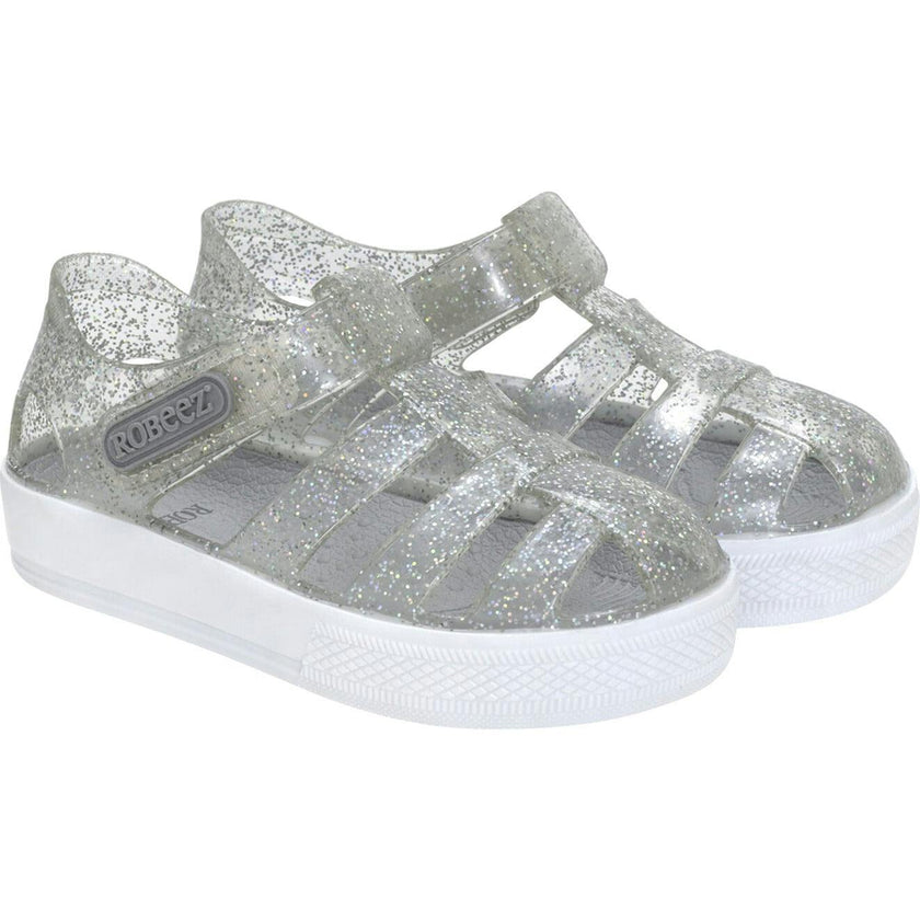Elite Glitz Jelly Shoes in Silver