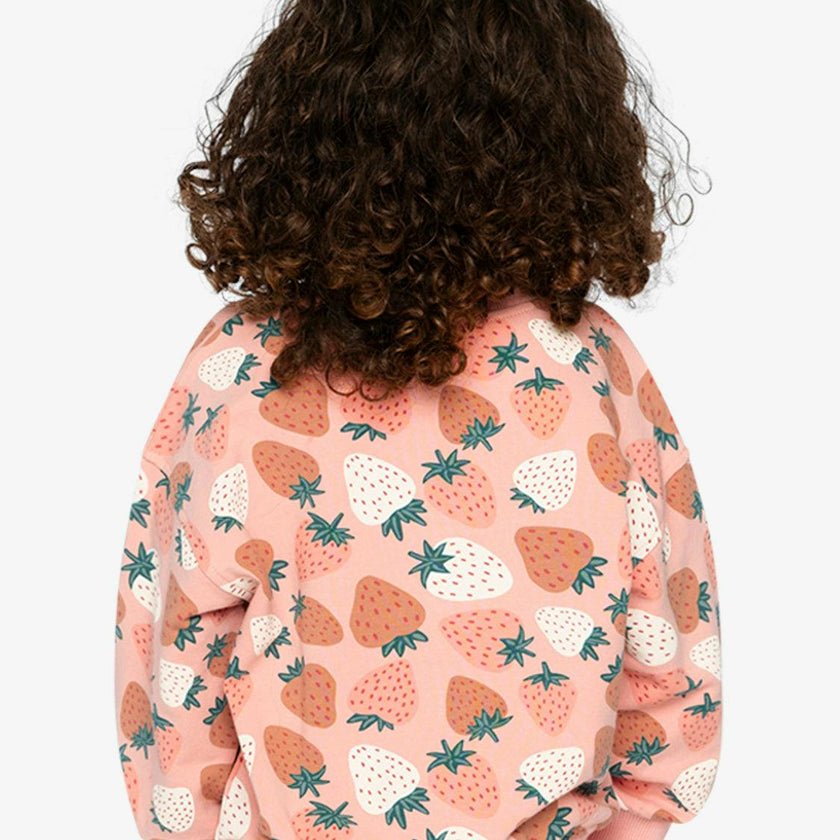 Sweatshirt Pink Strawberry Print