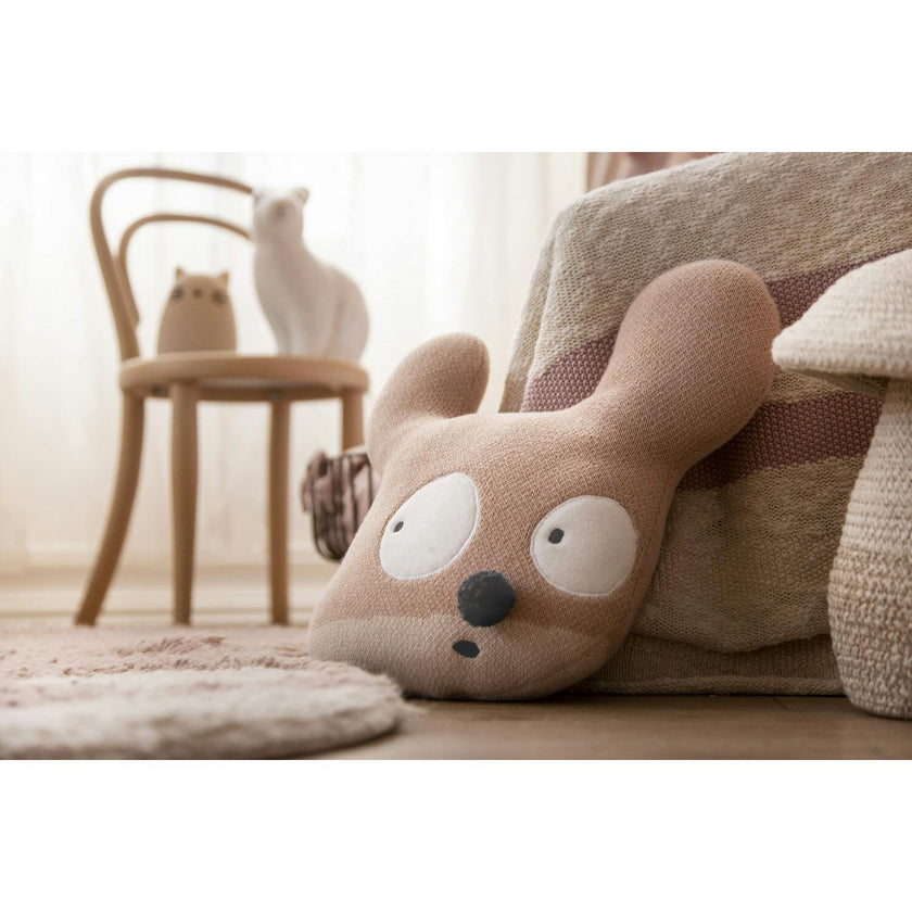 Miss Mighty Knitted Cushion